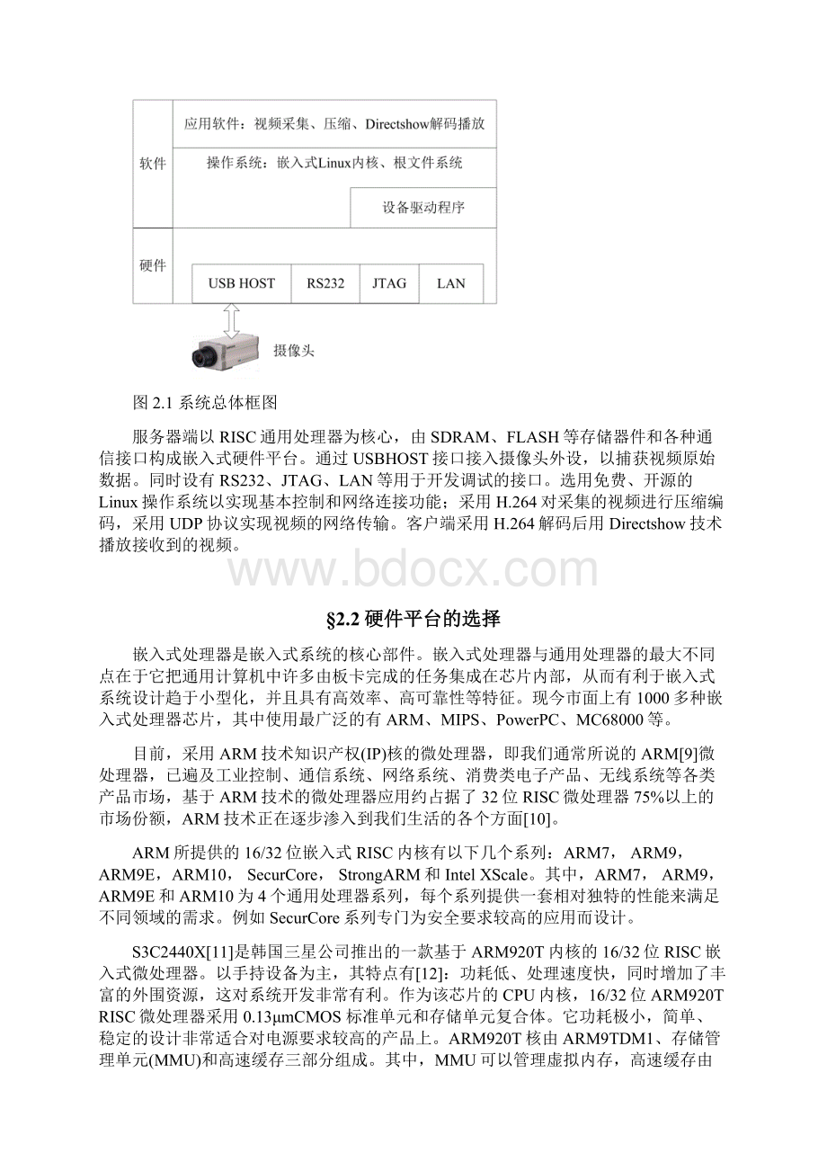 嵌入式H264网络视频监控系统文档格式.docx_第2页