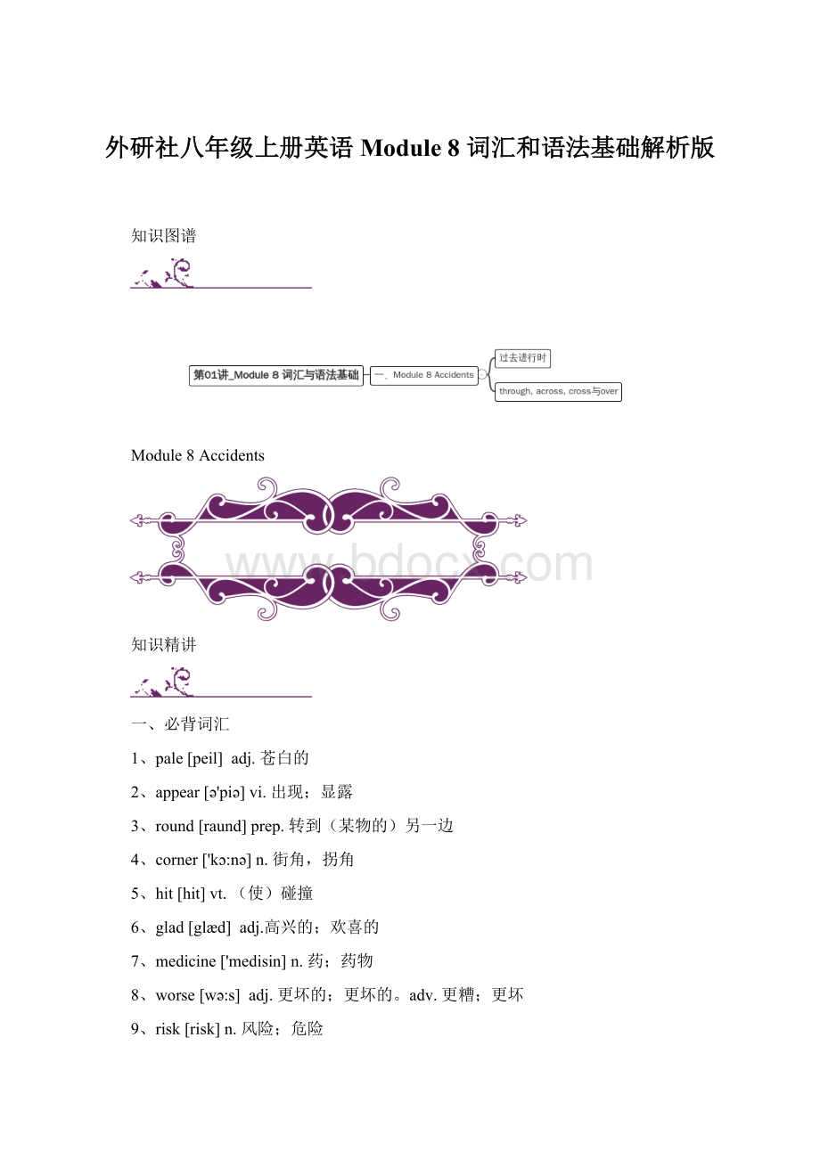 外研社八年级上册英语 Module 8 词汇和语法基础解析版.docx