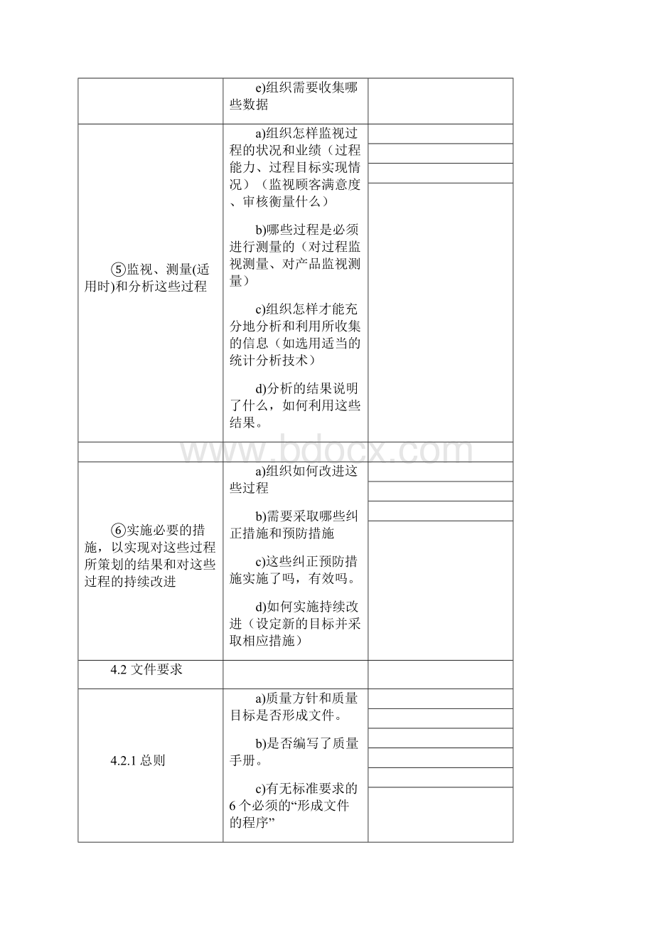 iso9001质量管理体系全条款检查表完说课材料.docx_第3页