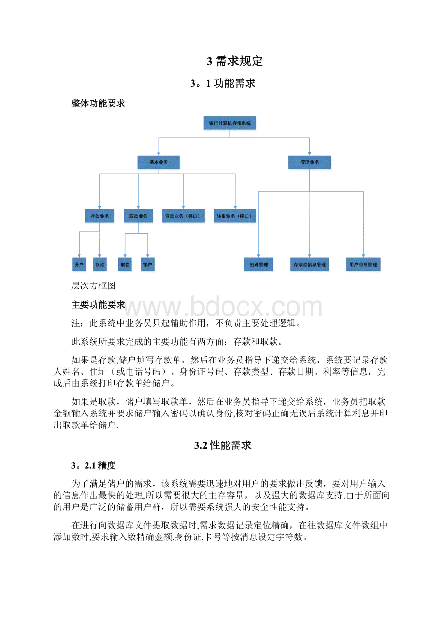 银行存储系统需求分析报告Word文档格式.docx_第3页