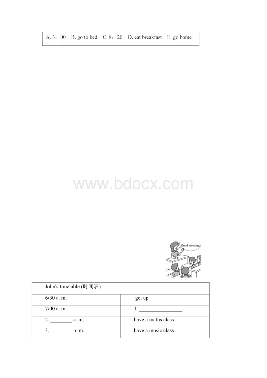 人教版四年级下册英语第二单元测试题两套.docx_第3页