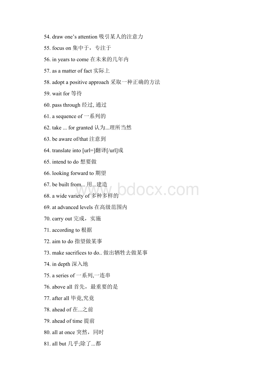 高考英语必须掌握的340条高频词组.docx_第3页