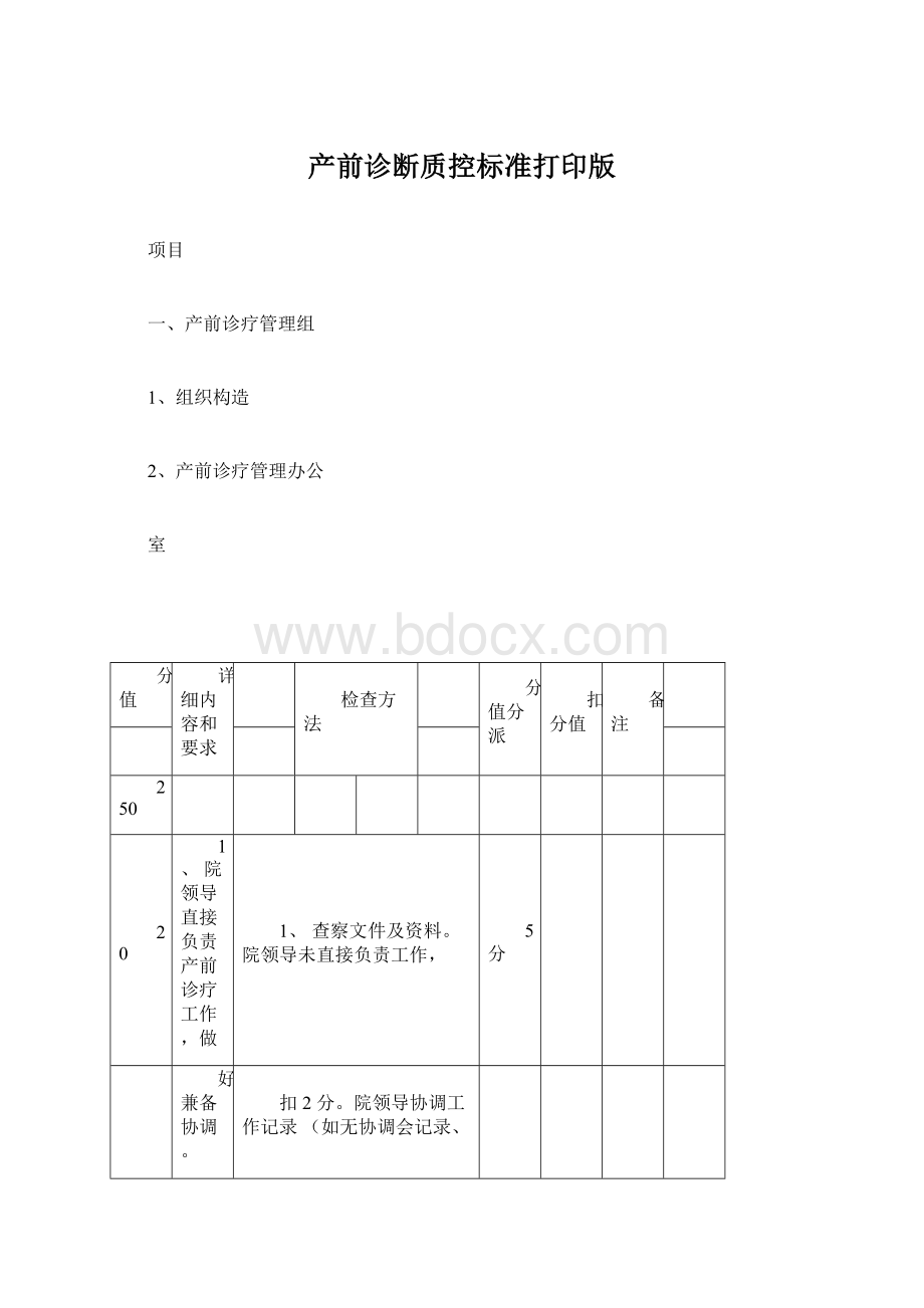 产前诊断质控标准打印版.docx_第1页