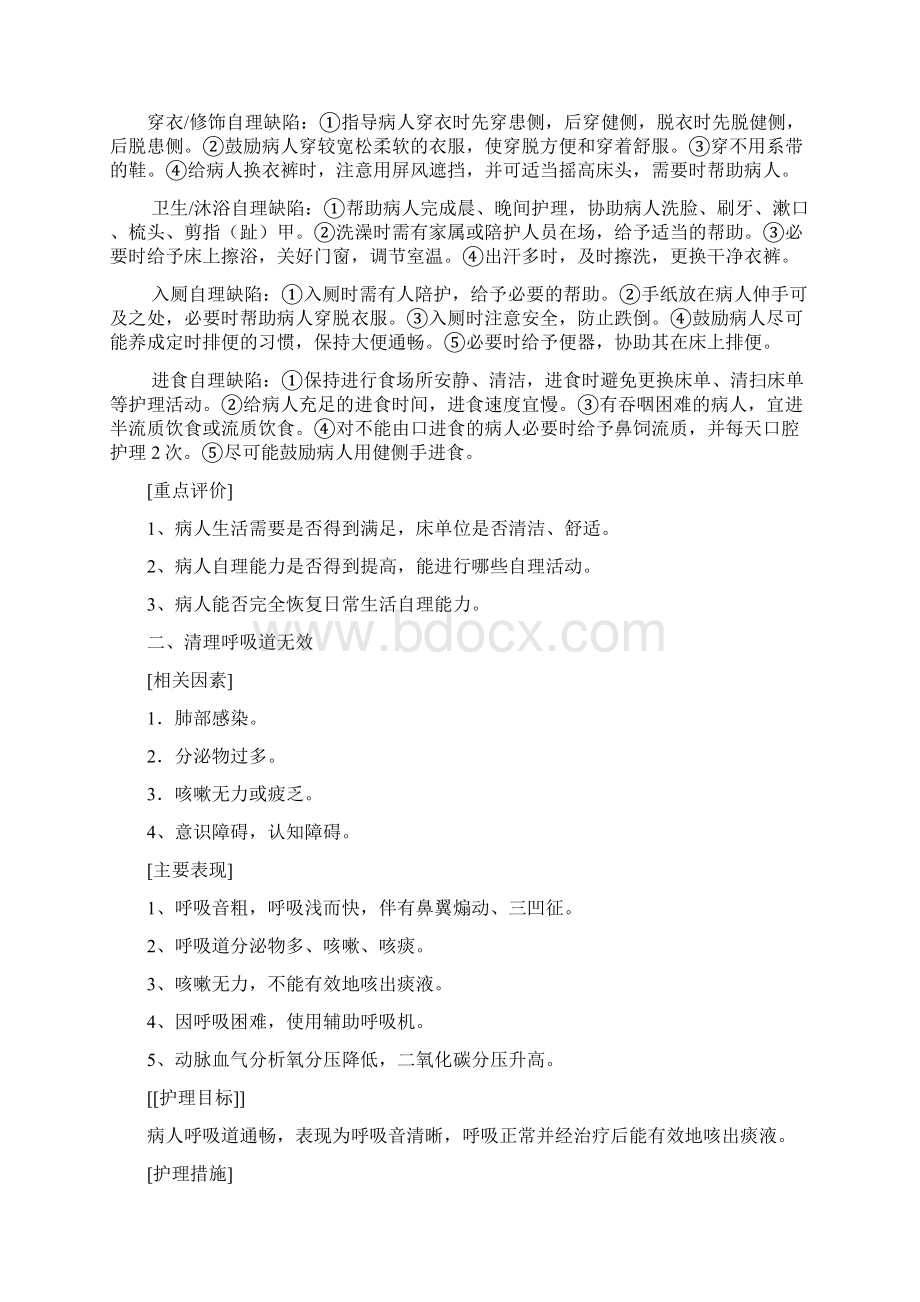 神经内科标准护理计划.docx_第2页