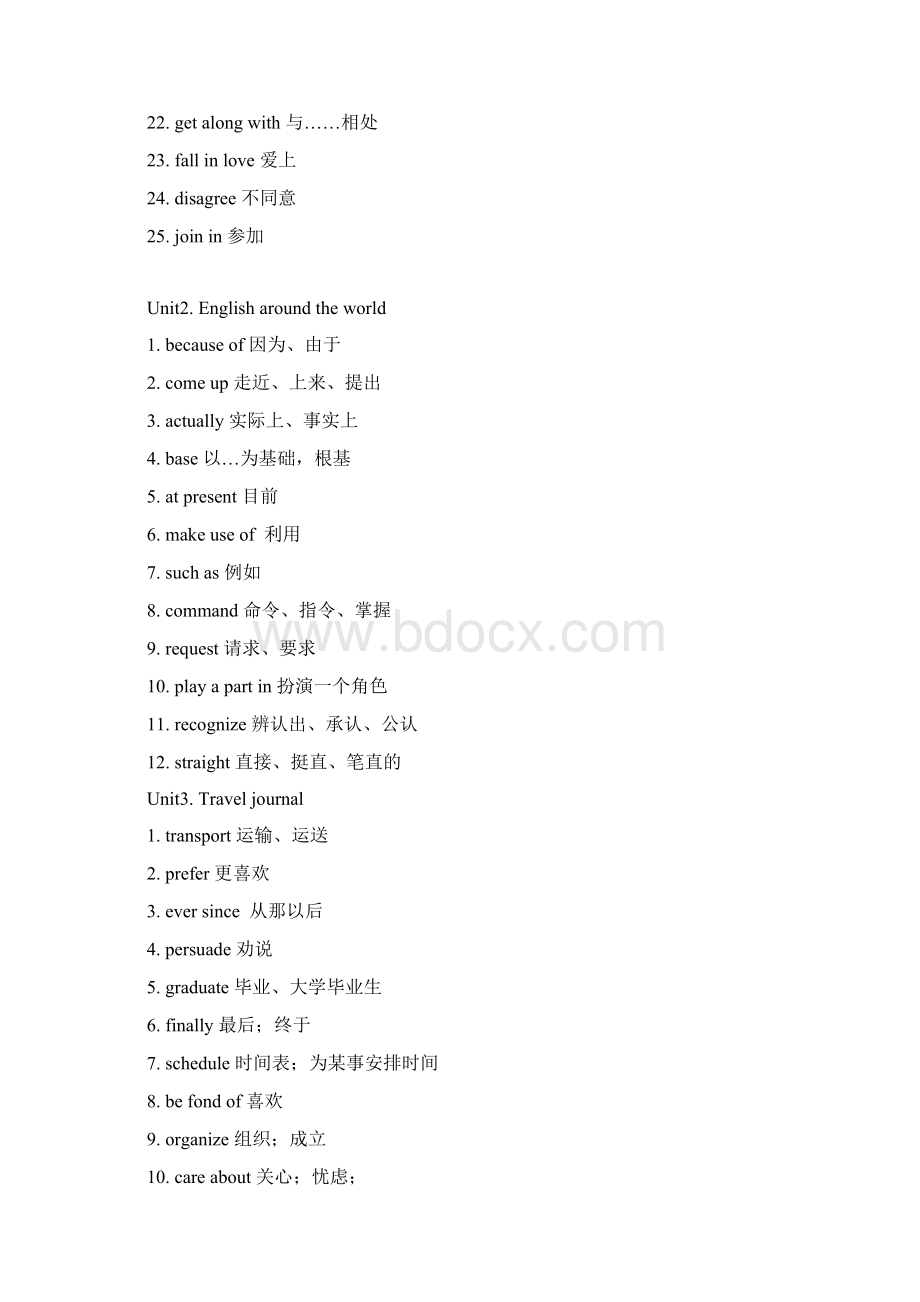 高中英语必修1选修8重点单词短语大汇总.docx_第2页