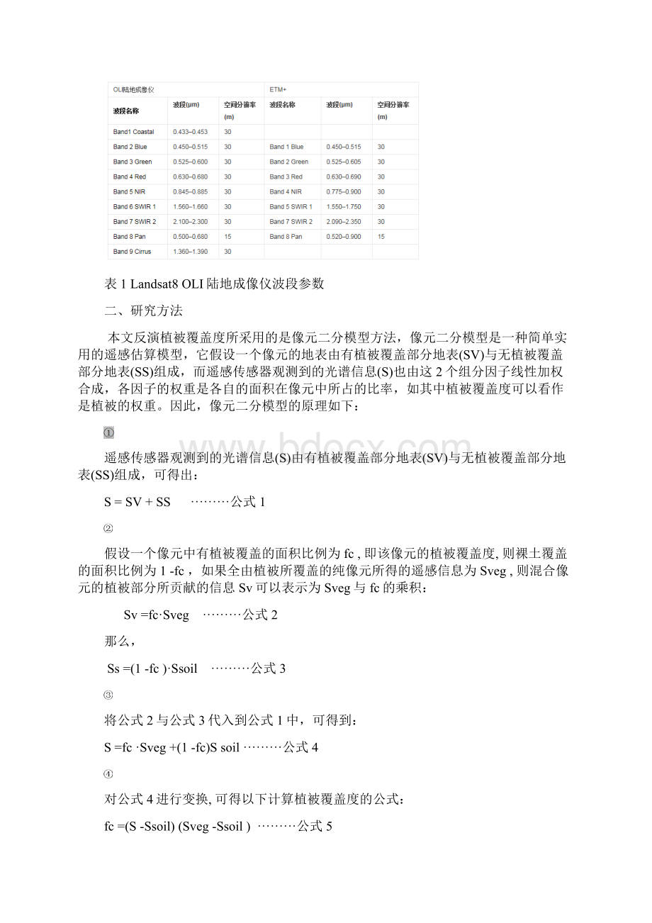 基于像元二分模型的植被覆盖度反演以北京市为例.docx_第2页