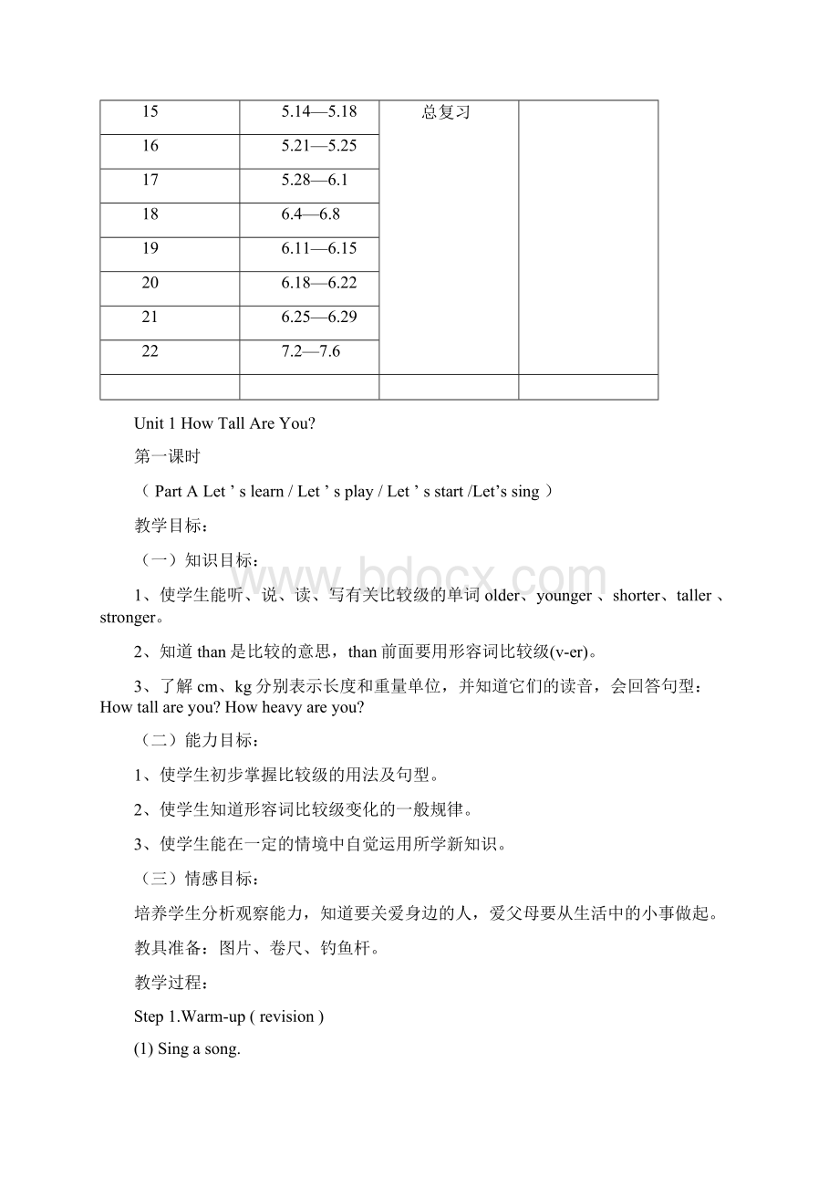 六年级下册英语教案.docx_第3页