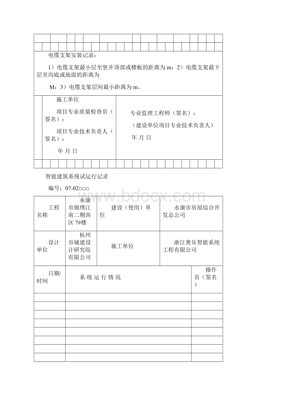 智能建筑系统试运行记录.docx_第3页