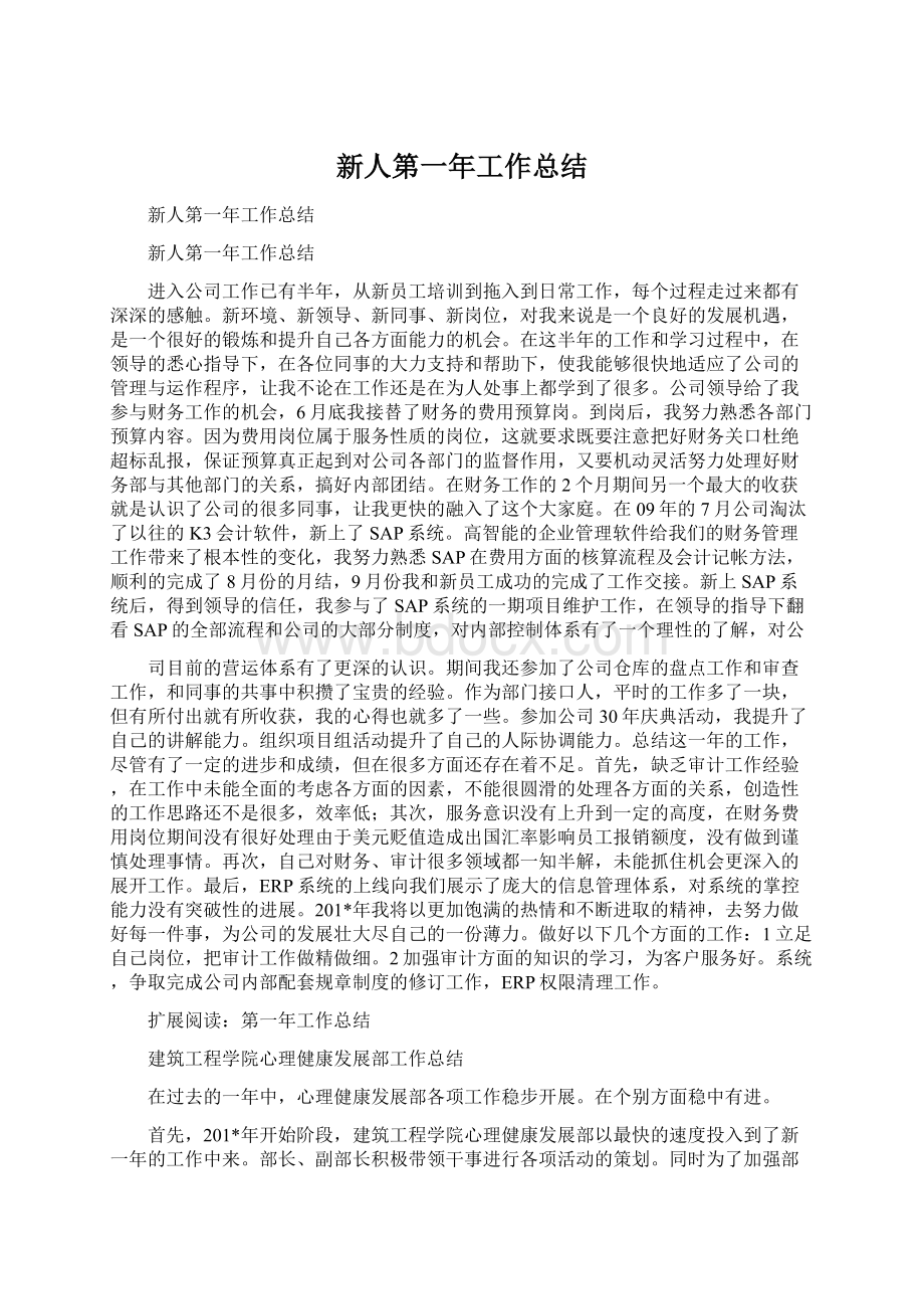 新人第一年工作总结Word文档格式.docx_第1页