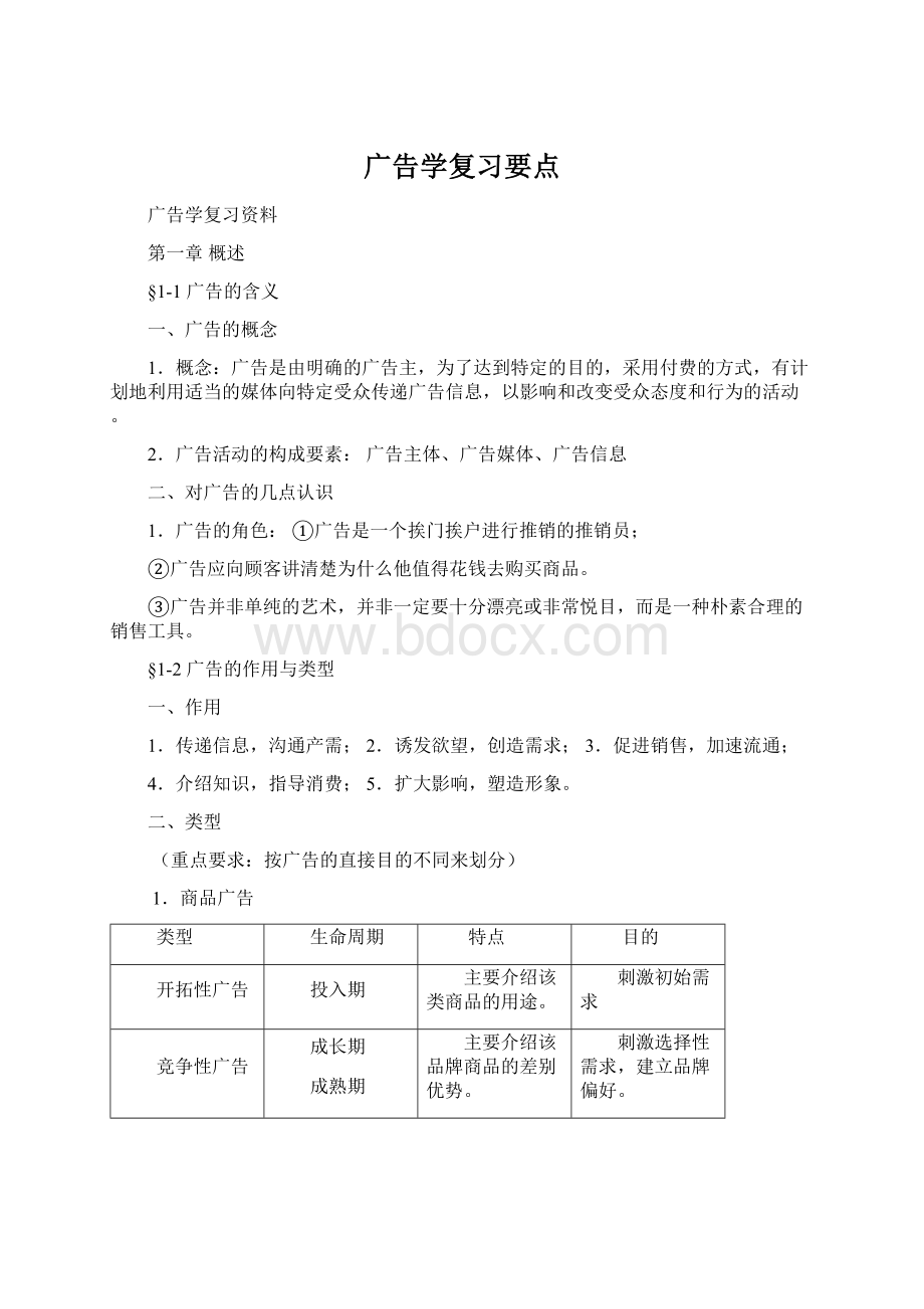 广告学复习要点Word文件下载.docx_第1页