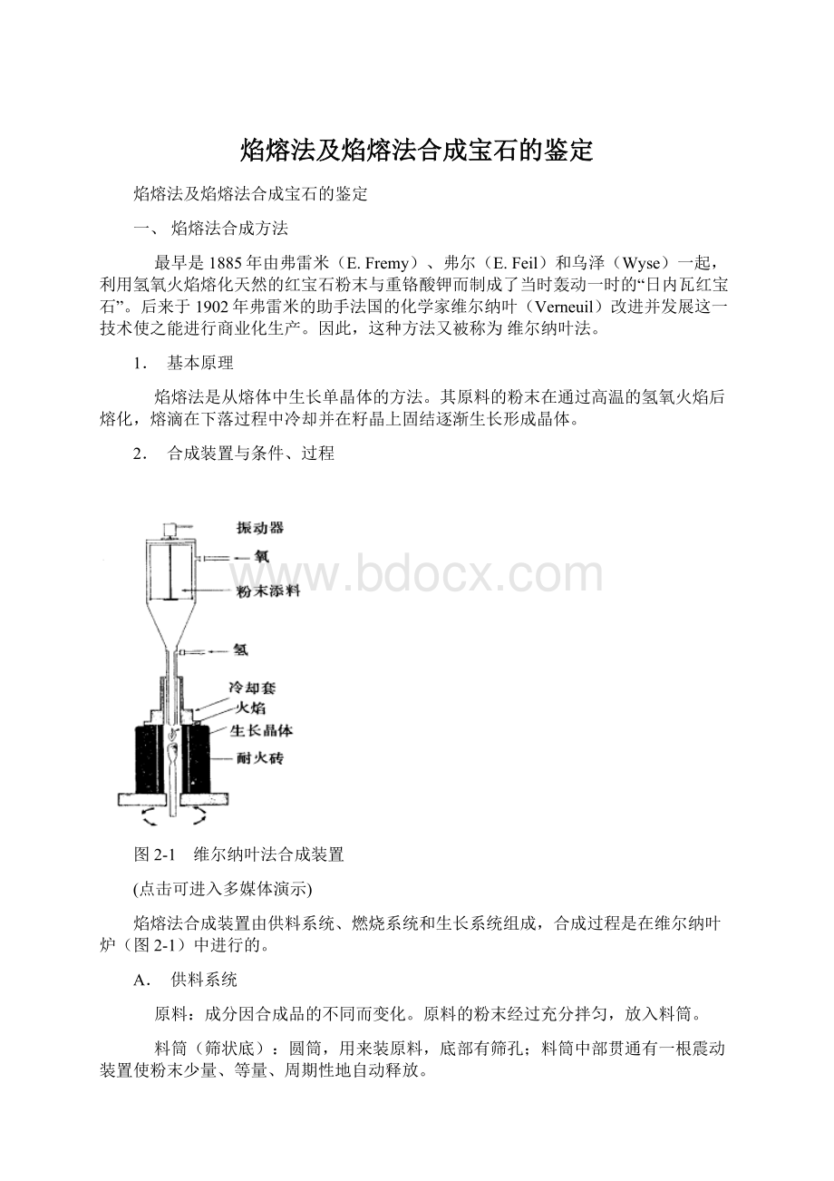 焰熔法及焰熔法合成宝石的鉴定.docx_第1页