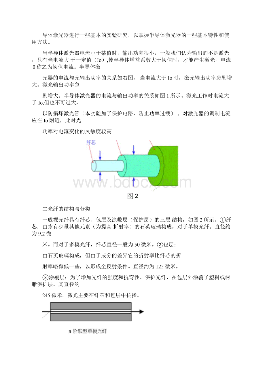 实验1光纤光学和半导体激光器的电光特性实验.docx_第2页