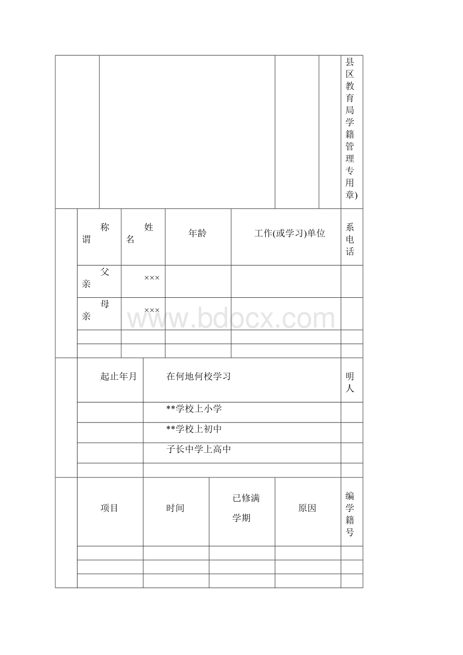 普通高中学生学籍档案册理Word文档下载推荐.docx_第2页