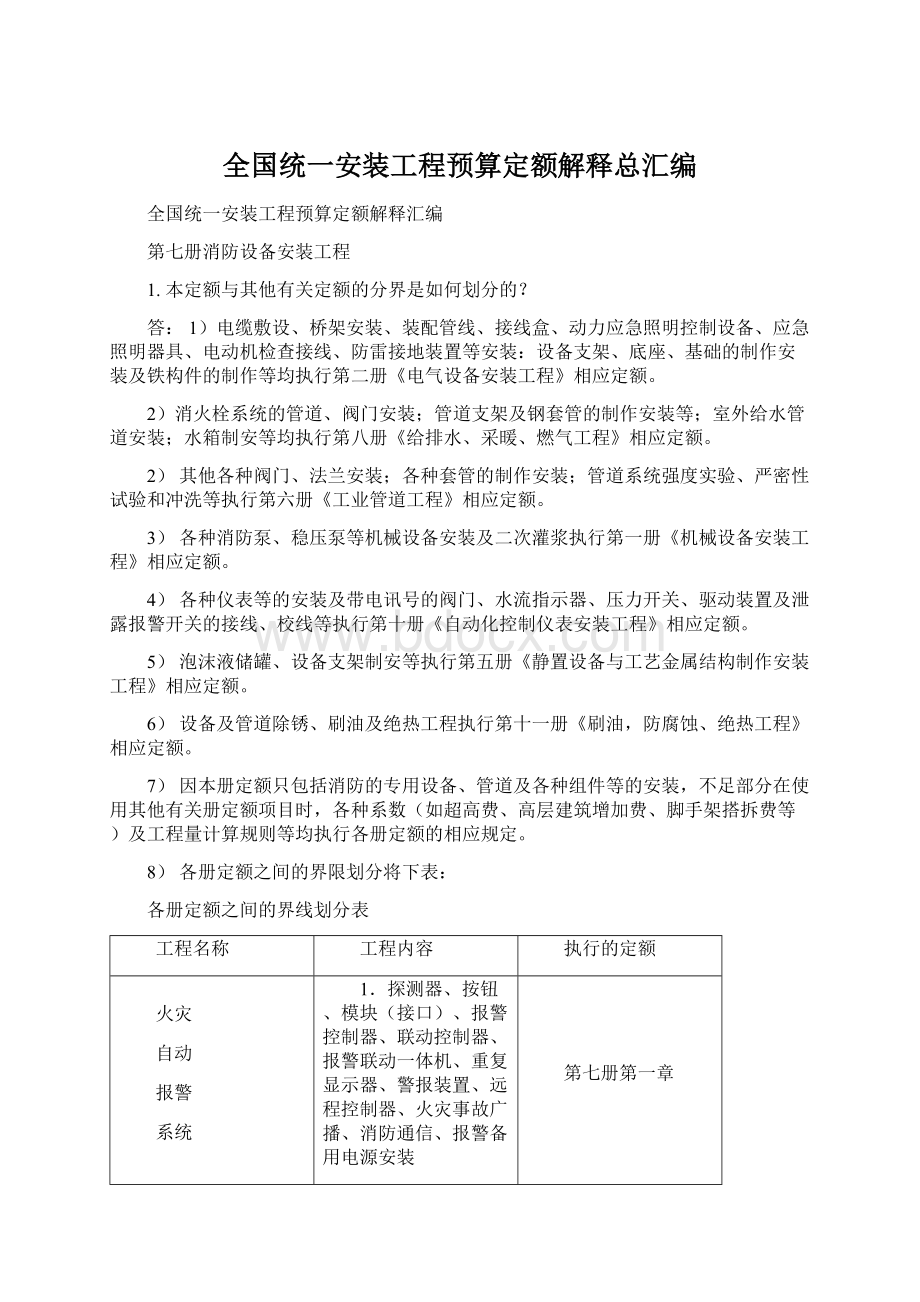 全国统一安装工程预算定额解释总汇编.docx_第1页