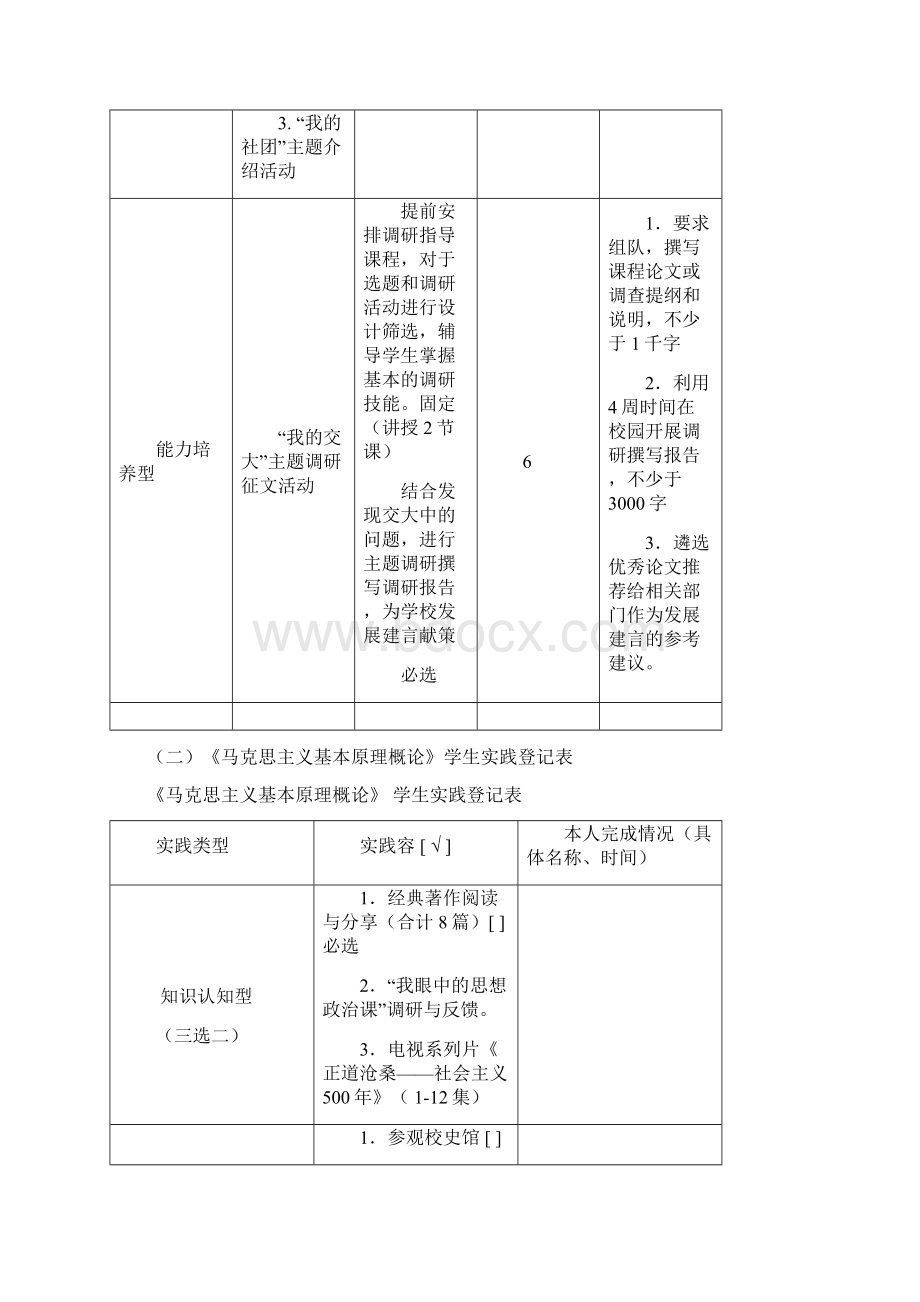 马克思主义基本原理概论实践课程实施计划Word文档格式.docx_第3页