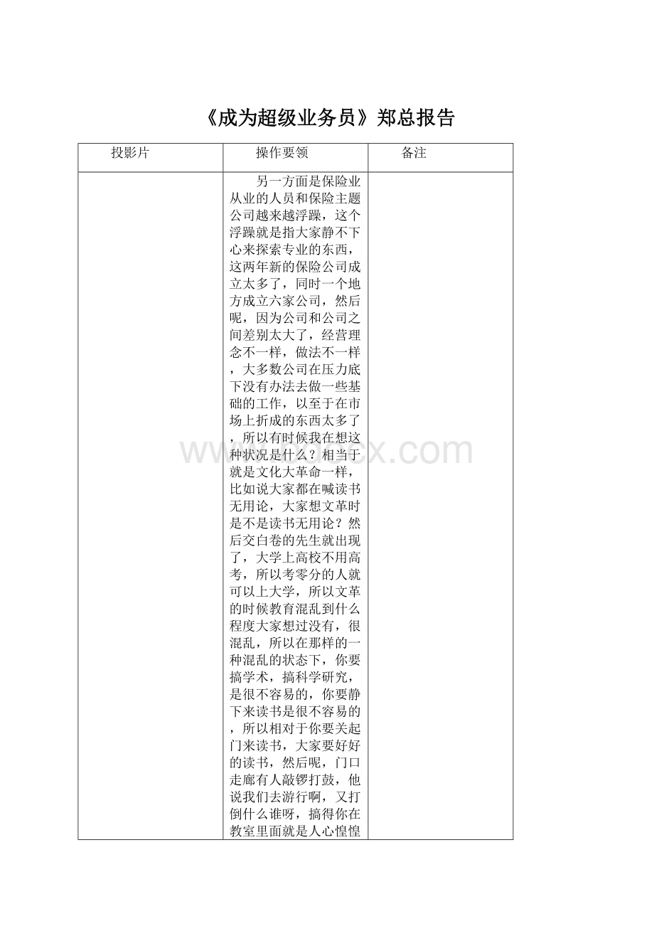 《成为超级业务员》郑总报告Word格式文档下载.docx