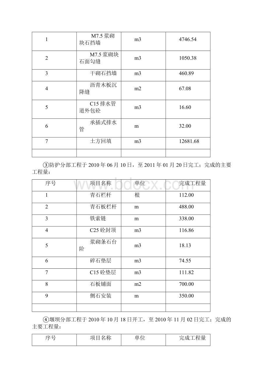 某河道北苑街道洪巡溪河道治理工程完工验收验收施工管理工作报告.docx_第2页