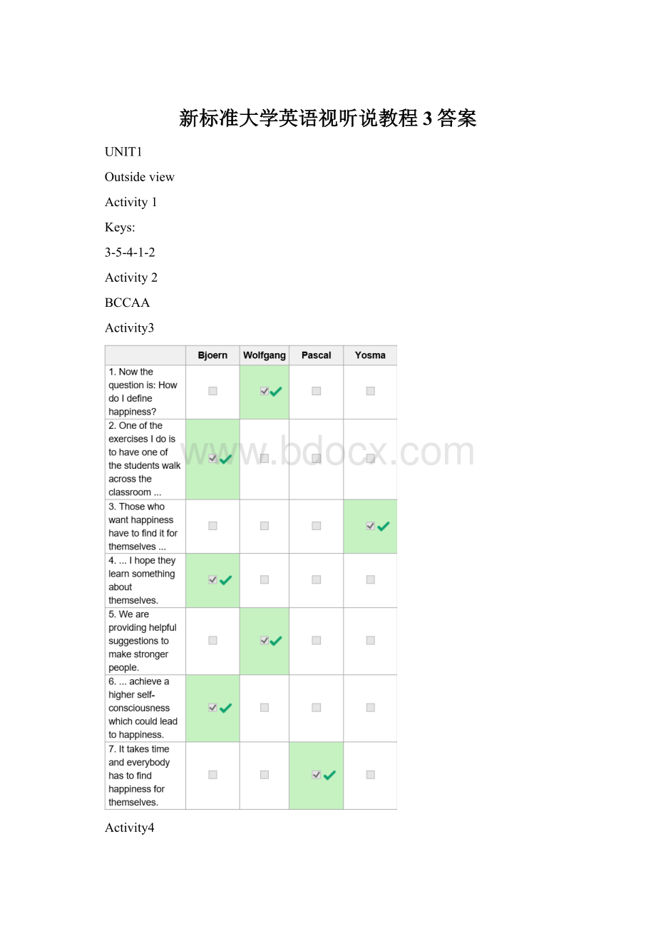 新标准大学英语视听说教程3答案.docx_第1页