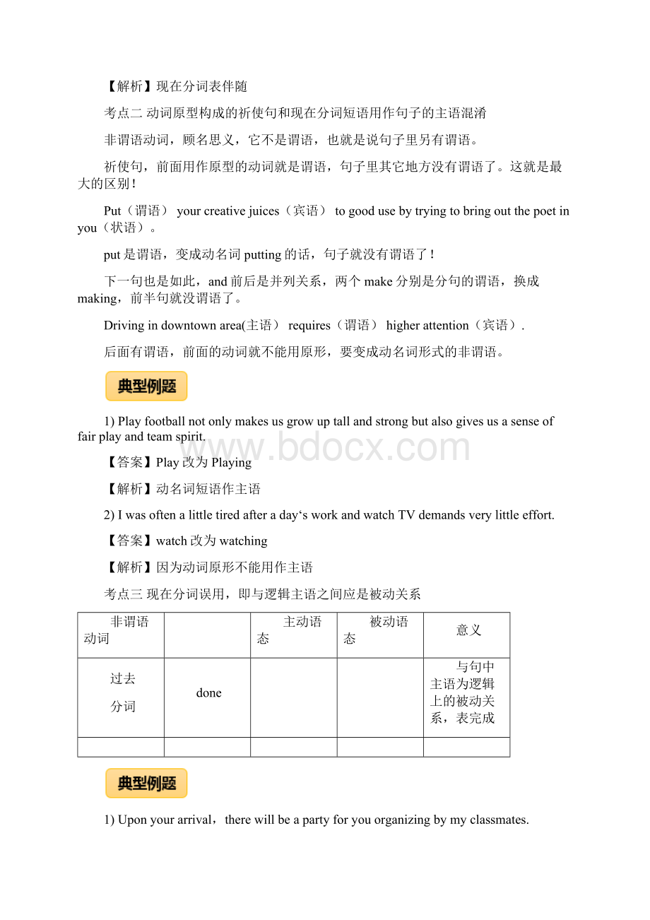 高考英语短文改错高频考点3非谓语动词含答案解析.docx_第2页