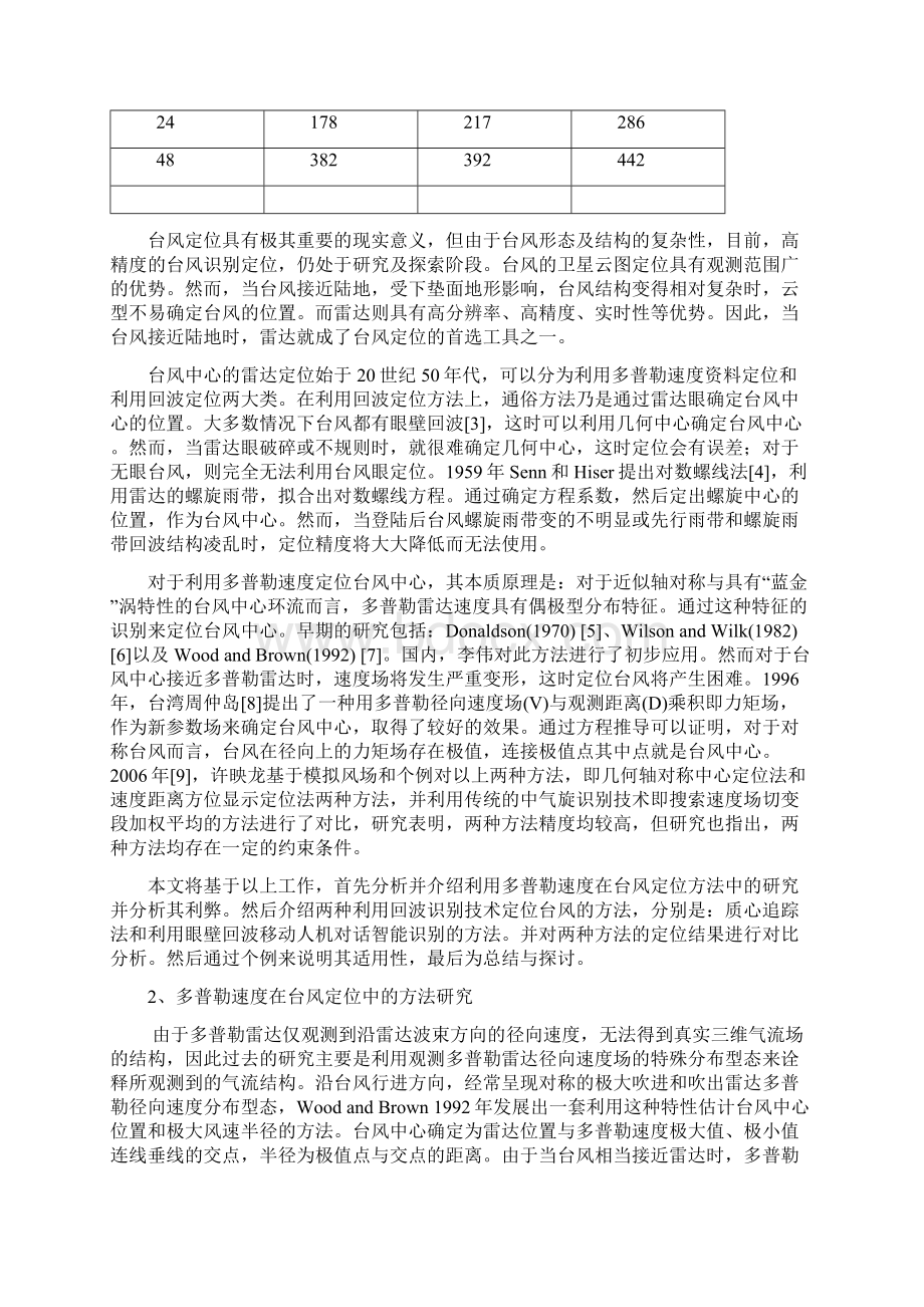 会议雷达资料近海台风定位方法研究Word格式文档下载.docx_第2页