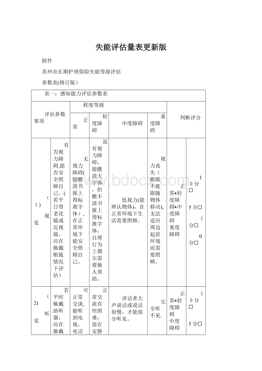 失能评估量表更新版.docx_第1页