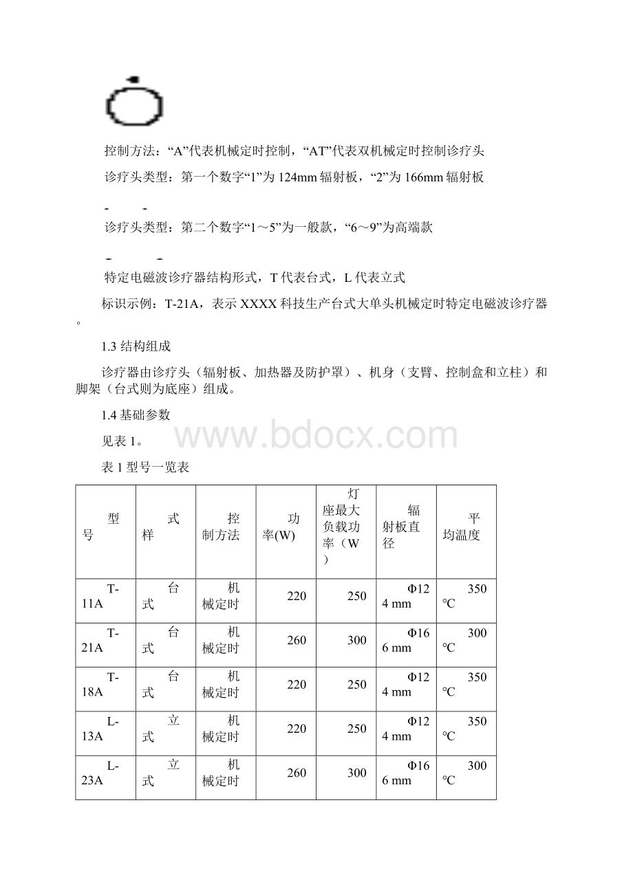 特定电磁波治疗器使用新版说明书Word格式文档下载.docx_第2页