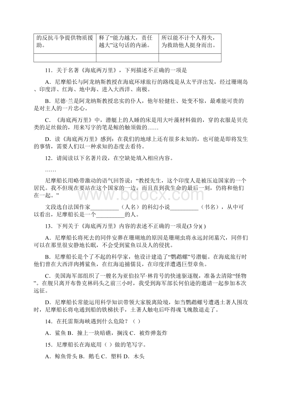 《海底两万里》练习题及参考答案9知识梳理Word文档格式.docx_第3页