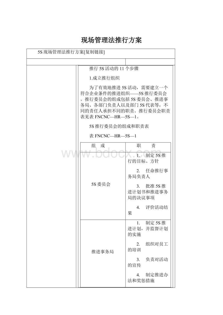 现场管理法推行方案Word文档格式.docx_第1页