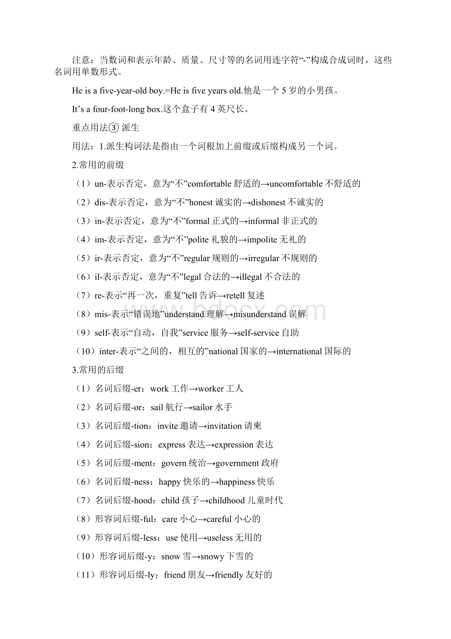 高考复习 高中英语语法30讲 第14讲 构词法.docx_第2页