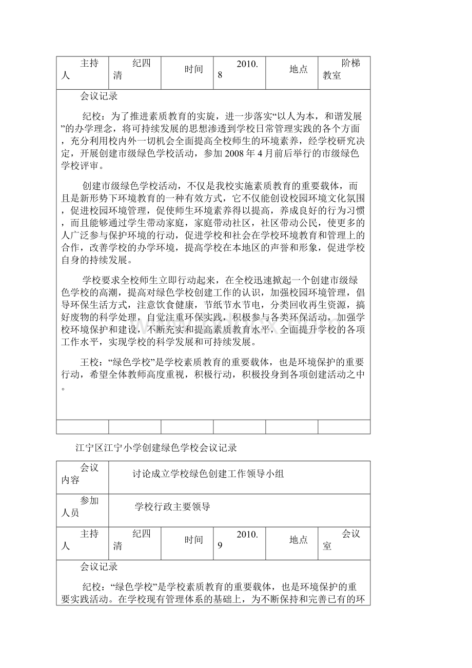 江宁区铜井小学创建绿色学校会议记录.docx_第3页