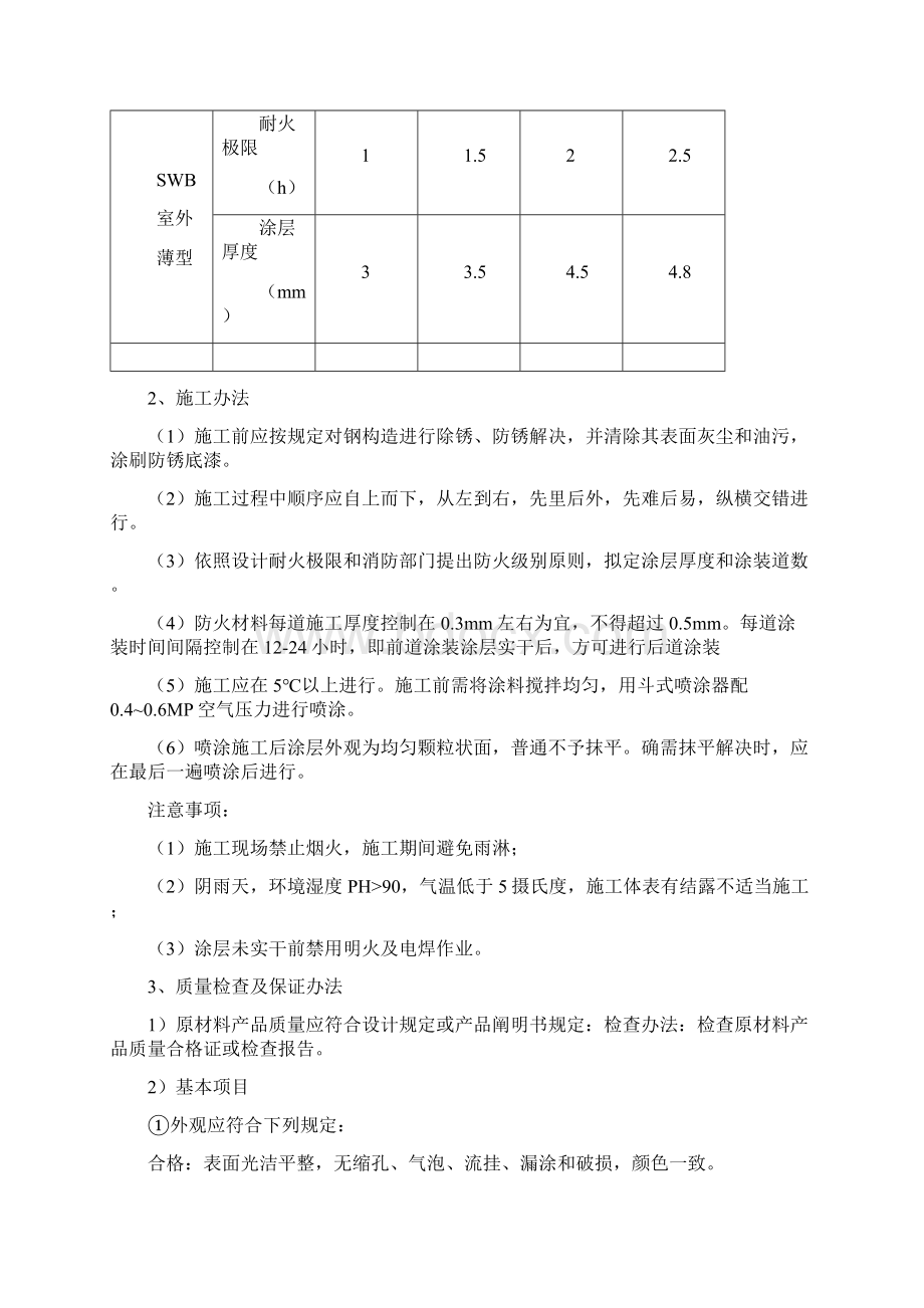 钢结构防火涂料施工方案样本.docx_第3页