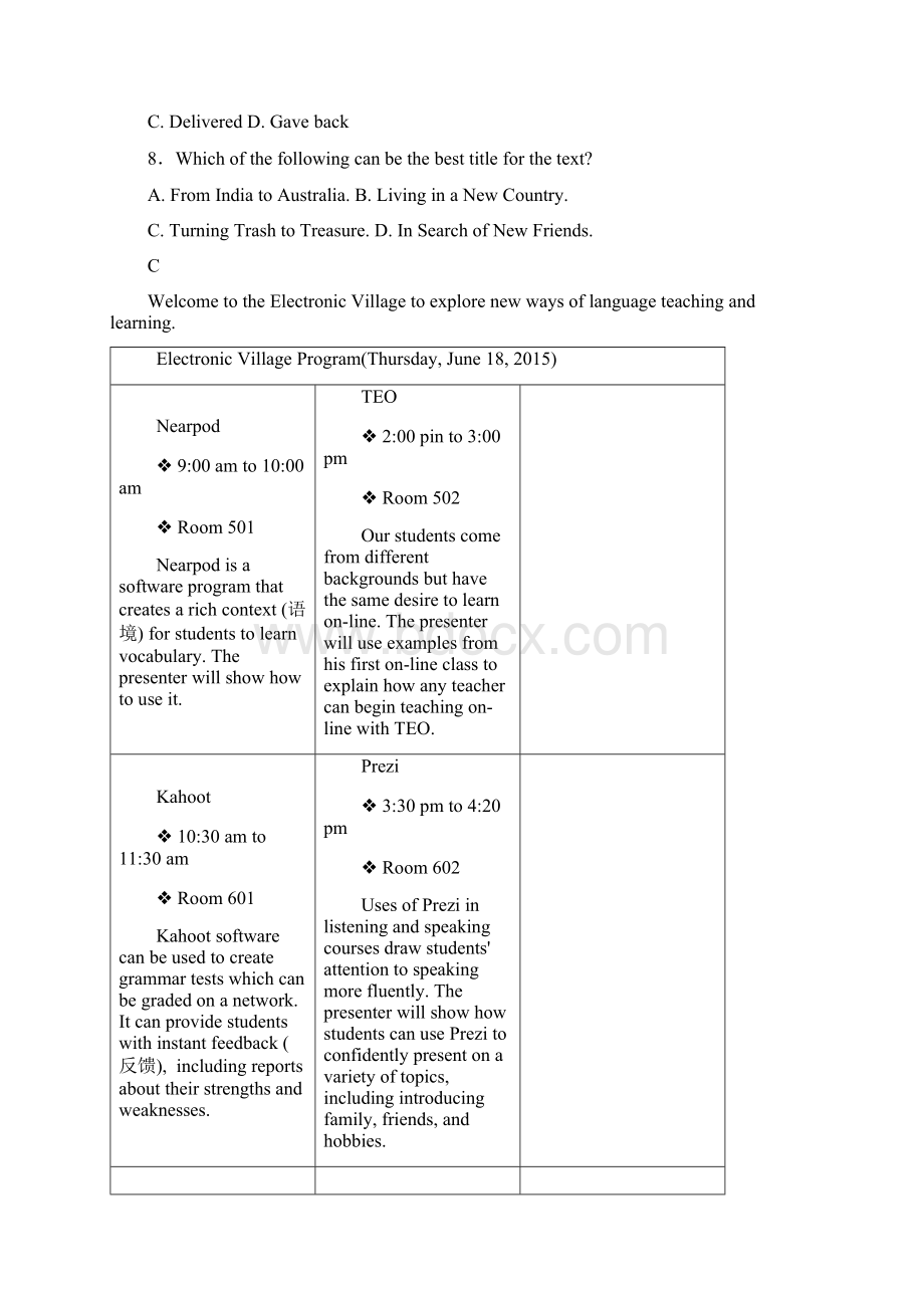 高中英语Unit3AHealthyLife单元检测卷新人教版选修6.docx_第3页