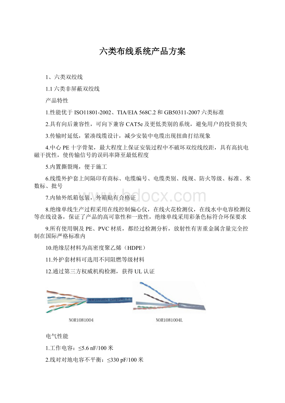 六类布线系统产品方案.docx_第1页