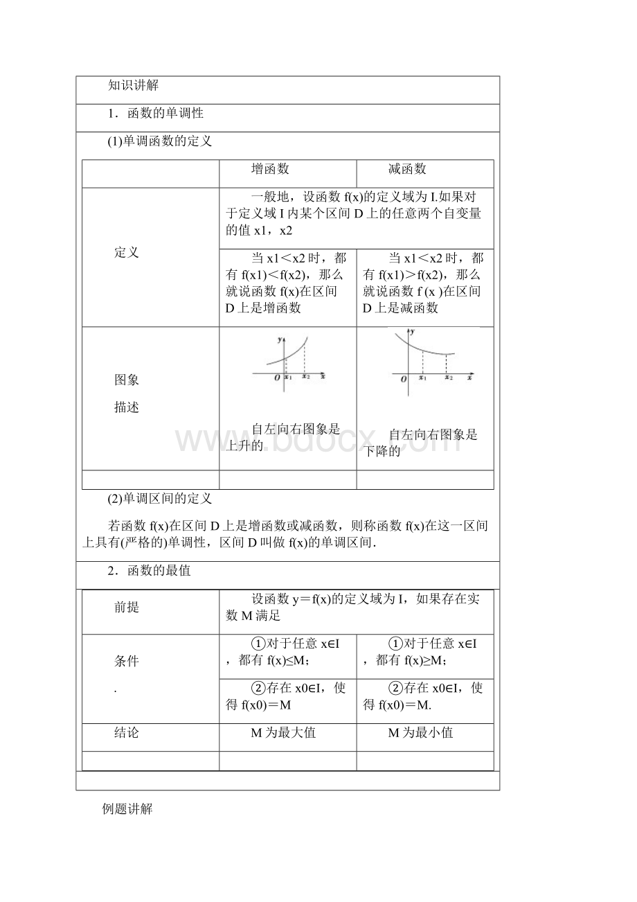 函数的单调性与最值 学案Word文档格式.docx_第2页