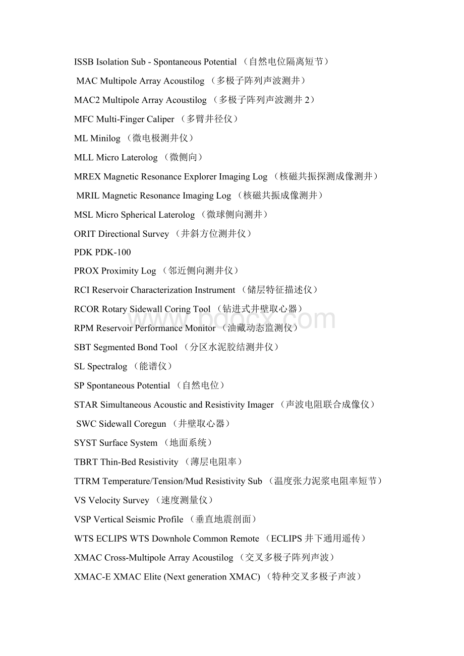 世界各大测井集团仪器编码表.docx_第2页