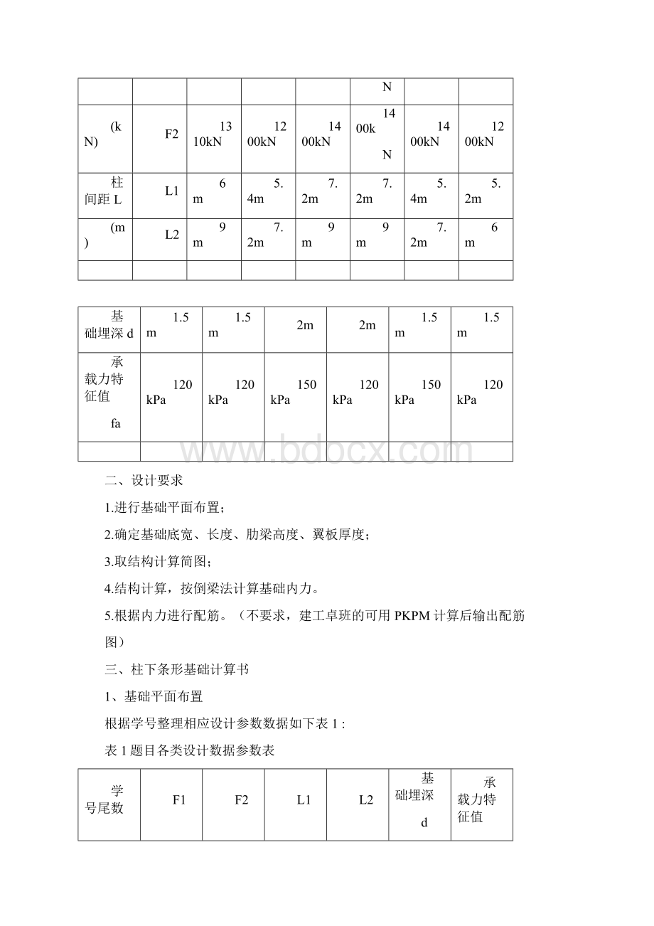 柱下条形基础课程设计.docx_第2页