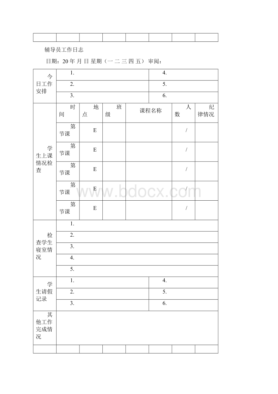 辅导员工作日志表格汇总Word文件下载.docx_第2页