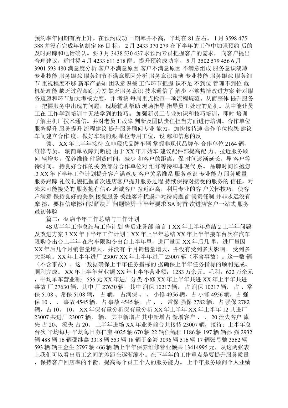 4s店半年工作总结Word格式文档下载.docx_第2页