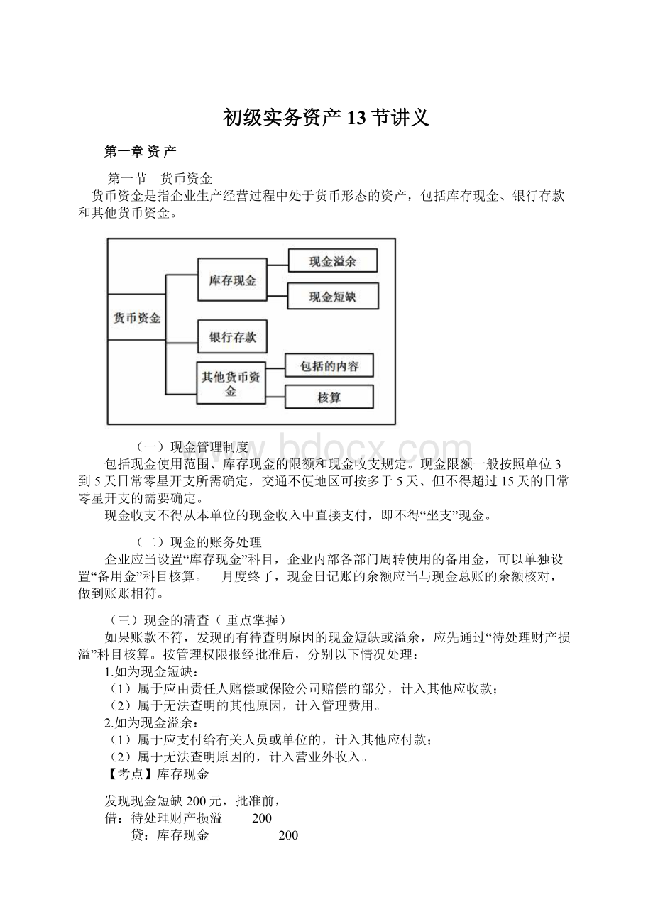 初级实务资产13节讲义.docx