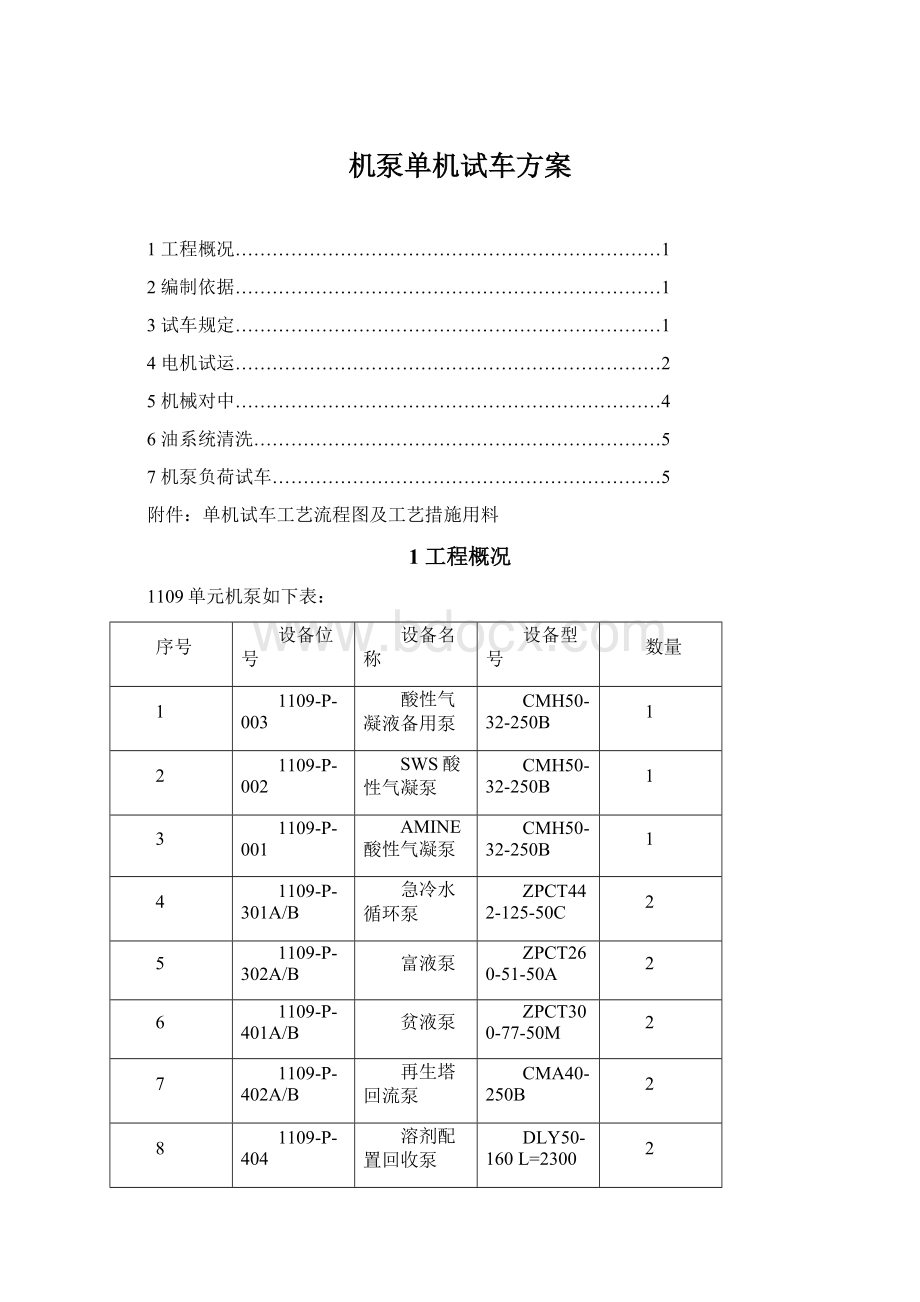 机泵单机试车方案Word文档格式.docx_第1页