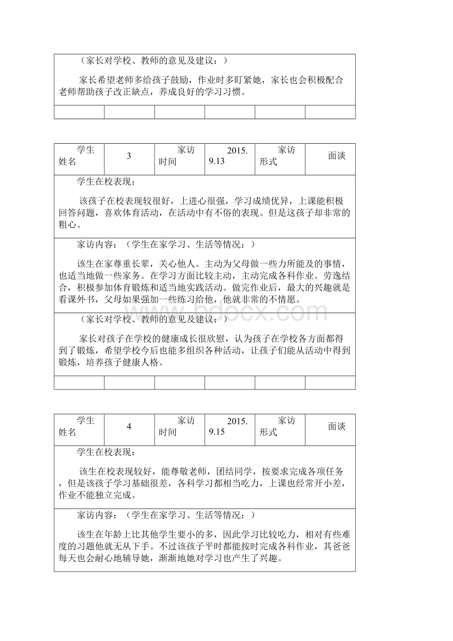 最新小学教师家访记录内容复习进程.docx_第2页