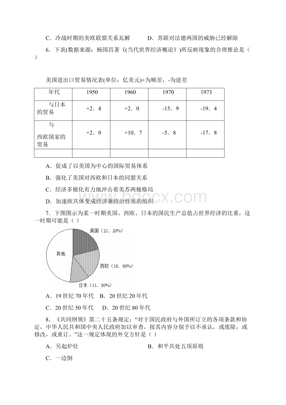 高一历史月考试题.docx_第2页