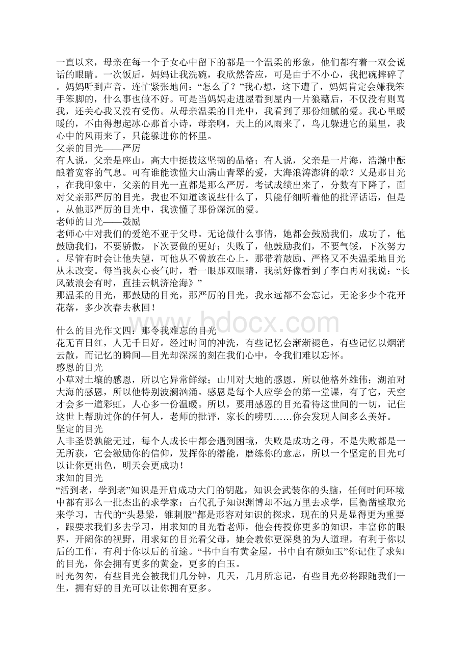 什么的目光作文.docx_第2页