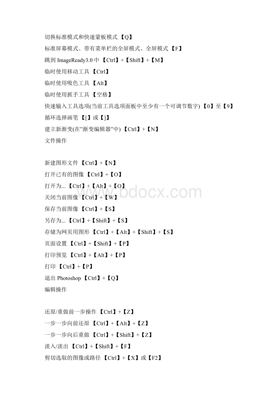 超实用ps快捷键Word格式文档下载.docx_第2页