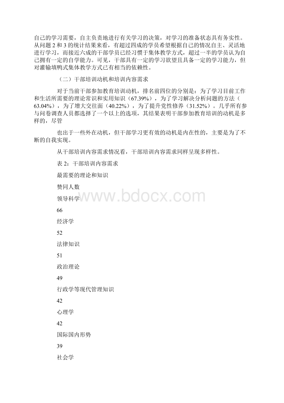 总结报告干部教育培训调研报告 精品.docx_第3页