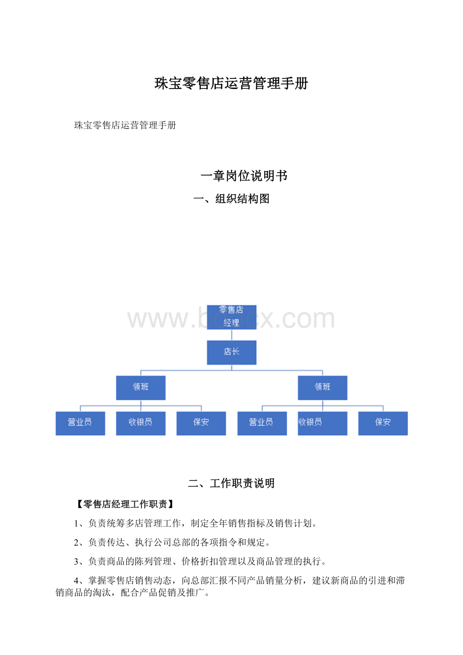 珠宝零售店运营管理手册.docx_第1页