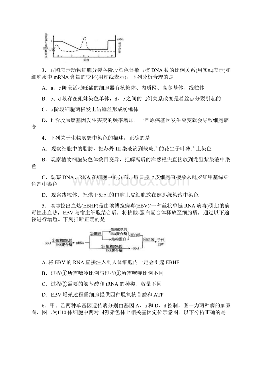 泰安一模 理综泰安市届高三第一次模拟考理科综合及答案含纸答案完美版面Word文档格式.docx_第2页