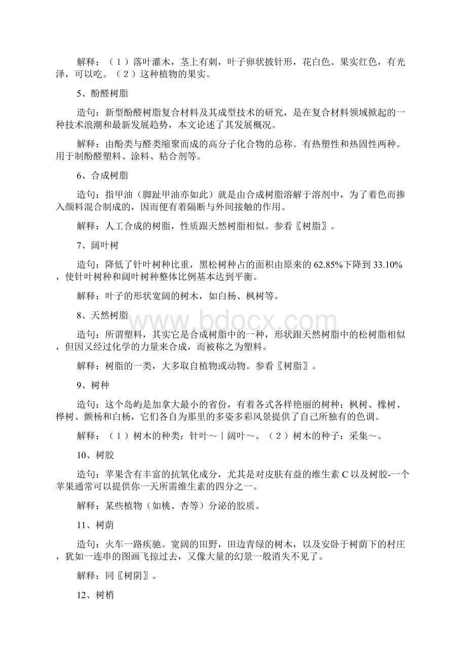 组词大全树组词相关词解释造句树字组词.docx_第2页