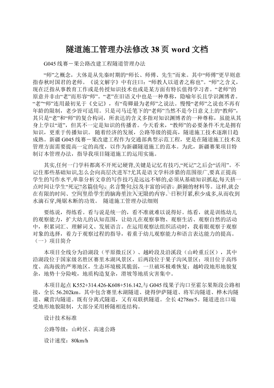 隧道施工管理办法修改38页word文档.docx