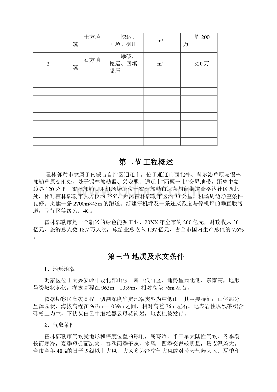 内蒙古霍林郭勒民用机场土石方工程项目策划书 精品.docx_第2页